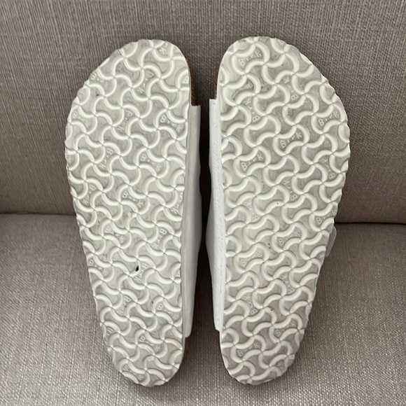 Birkenstock Arizona Slide Suede Leather Antique White Sandals Men’s Size 44 / 11 - Picture 8 of 8